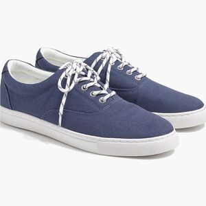 J. Crew Men’s Explorer Blue Canvas lace-up Casual Sneakers S-423 Sz 12